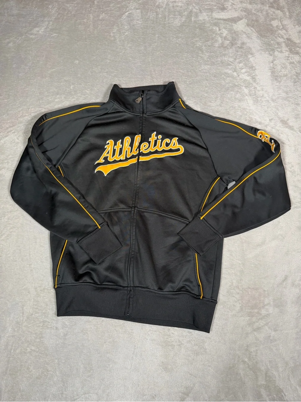 Majestic Black Hooded Jacket with Logo
